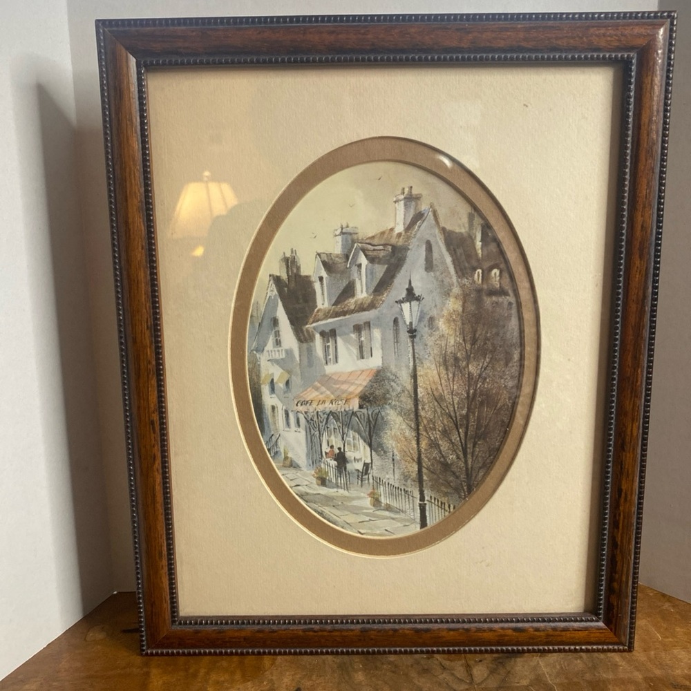 Vintage Wall Art with Wooden Frame